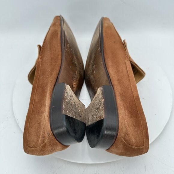 Balmain Men Size 44 US 11 Brown Suede Tassel Slip On Loafer Dress Shoe - Picture 5 of 12